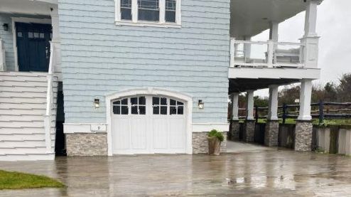 White Garage Door — Ocean City, NJ — Padula Masonry