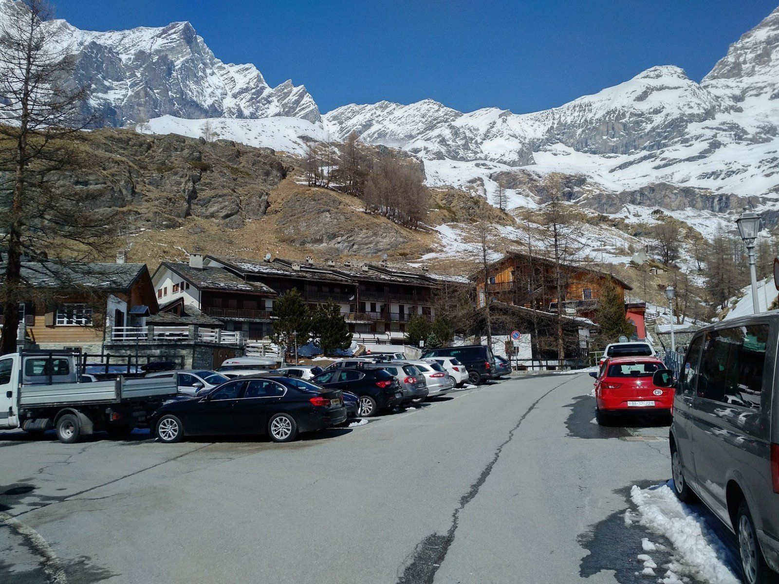 Parking space next to the house