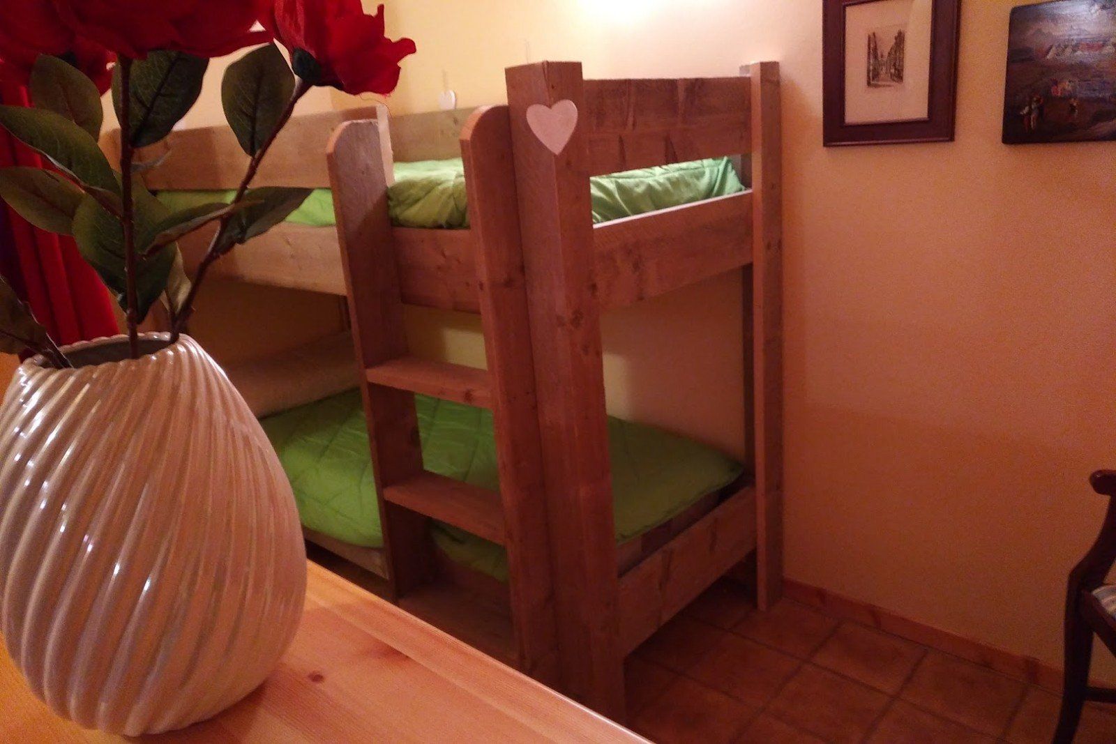 A bedroom with a bunkbed