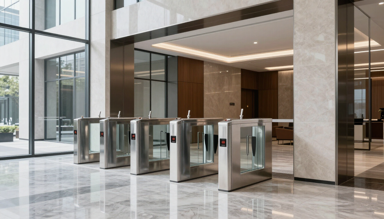 High-security full-height turnstiles comparison with optical turnstiles for business access control.
