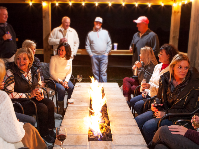 A row of golf bags with the word callaway on them
