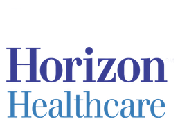 Horizon Healthcare logo in dark and light blue.