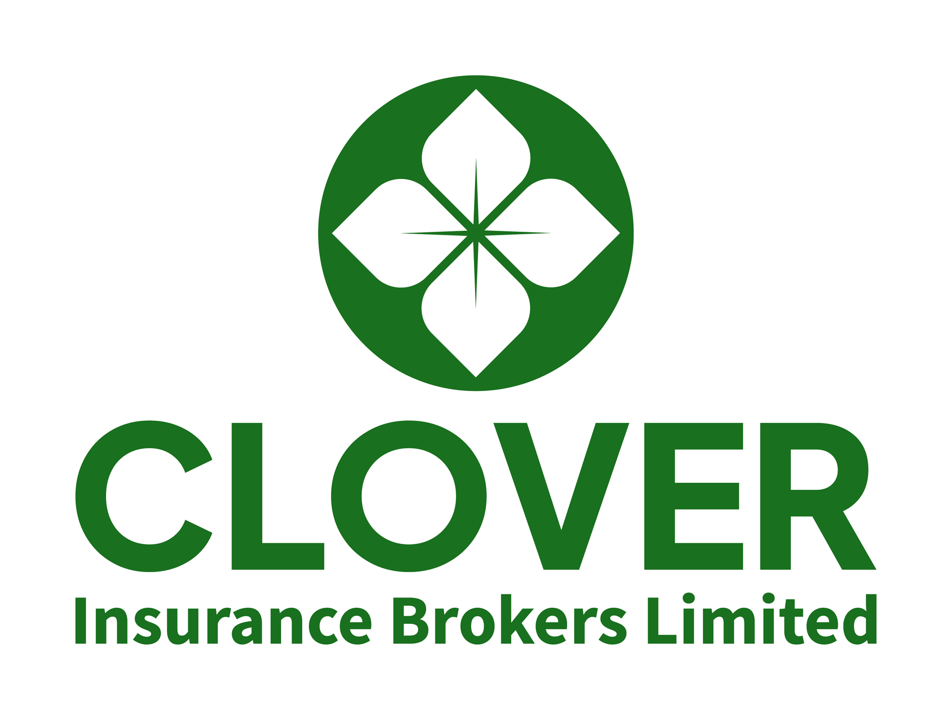 Logo of Clover Insurance Brokers Limited: green clover in circle above the word "CLOVER" and business name.