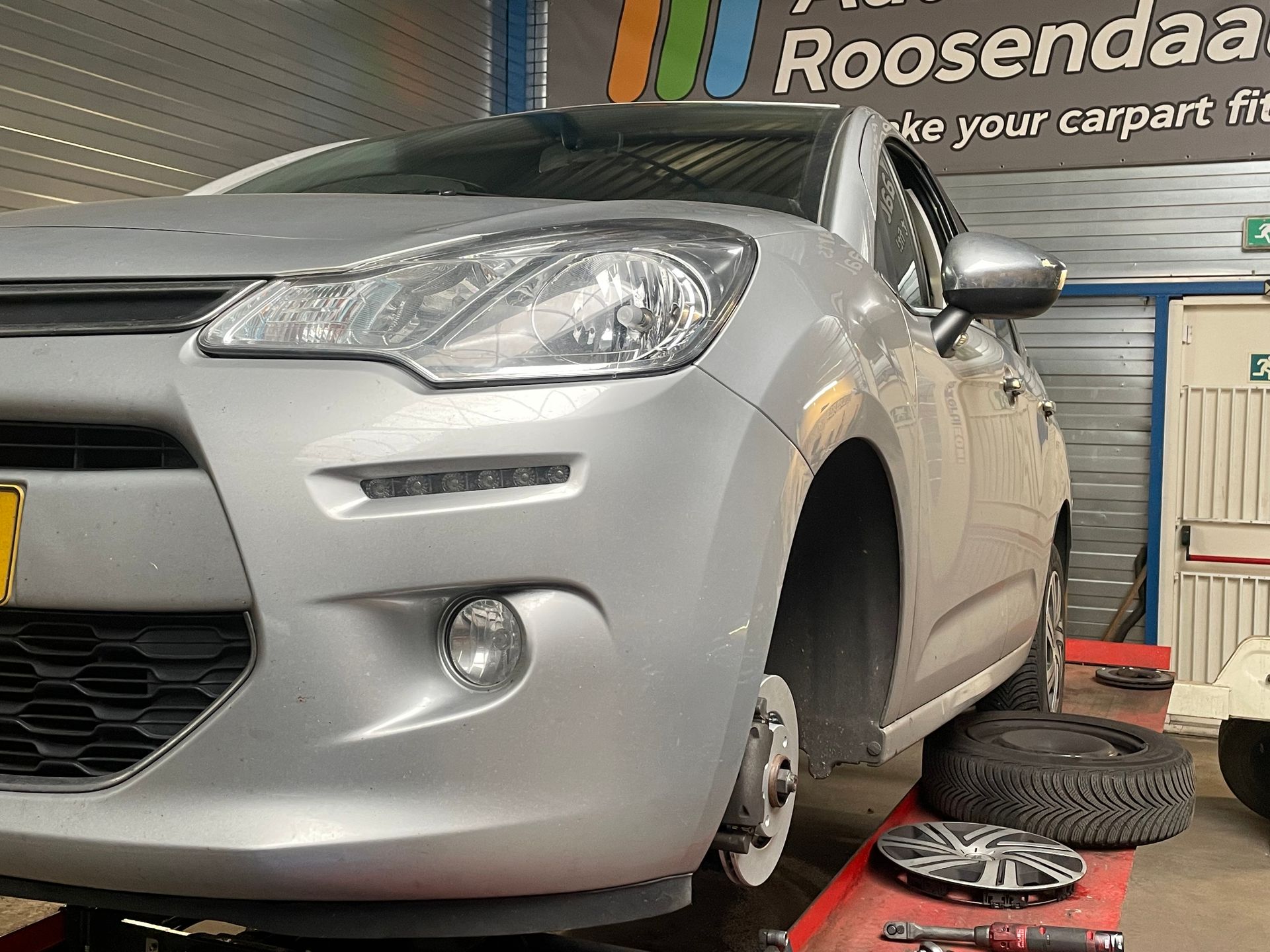 Versleten remschijven vooras Citroën c3