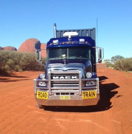 Blue truck — Freight Services in Gracemere, QLD