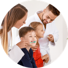 Adults Helping Children Brush Teeth | Pediatric Dentist | Alexandria VA