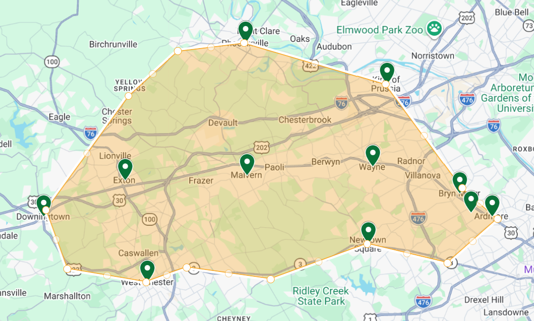 Dougherty Tree Care - Service Locations Map