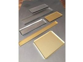 golden aluminium display trays