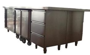 Large stainless steel work table