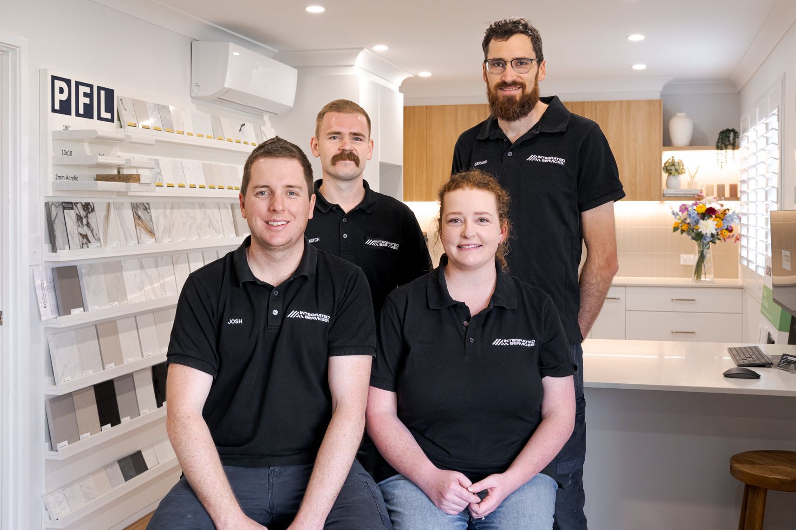 Integrated Services team members in the Toowoomba showroom
