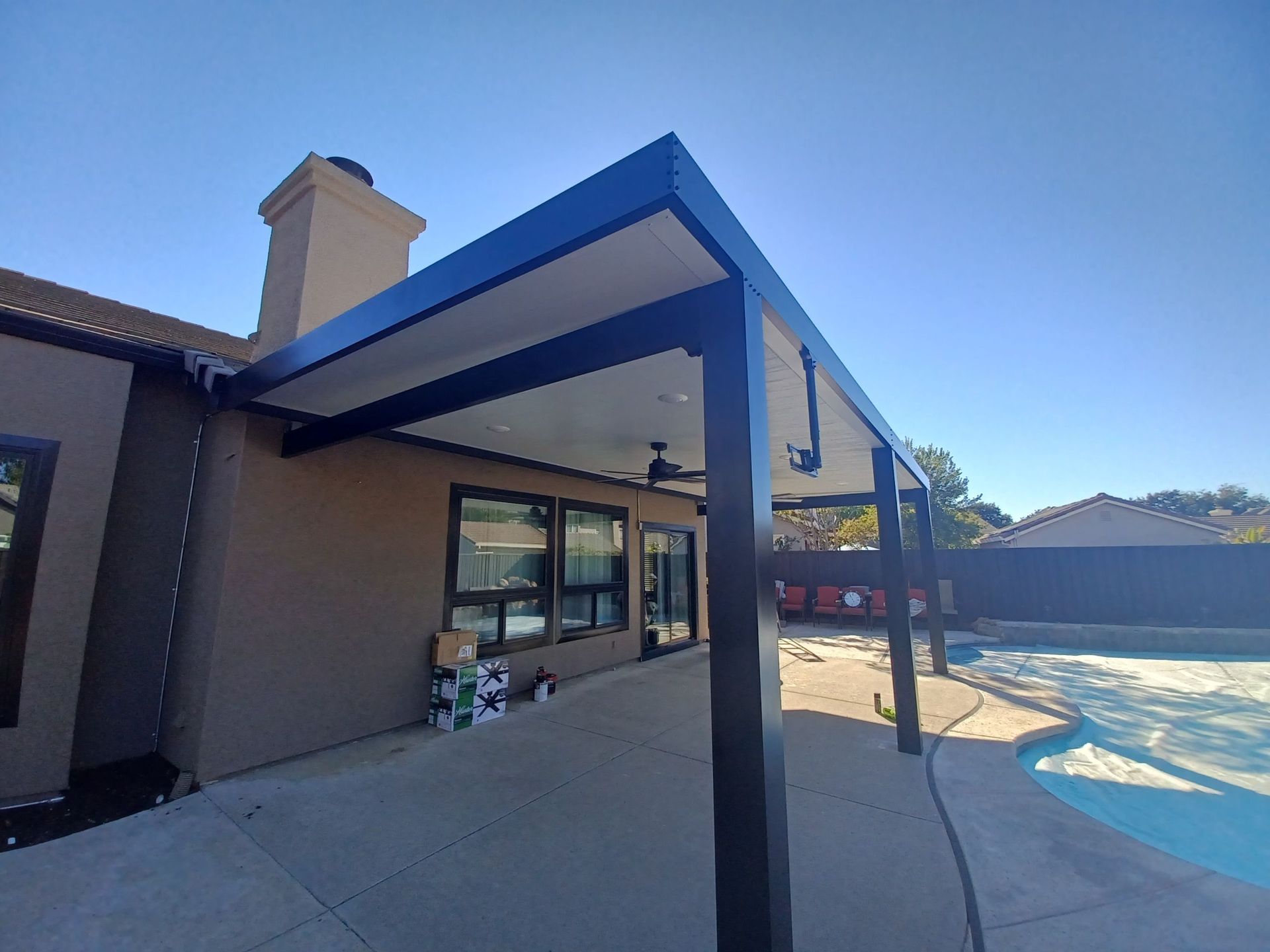 Solid Modern Frame Patio Covers