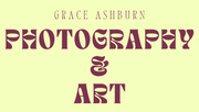 The logo for grace ashburn photography and art.
