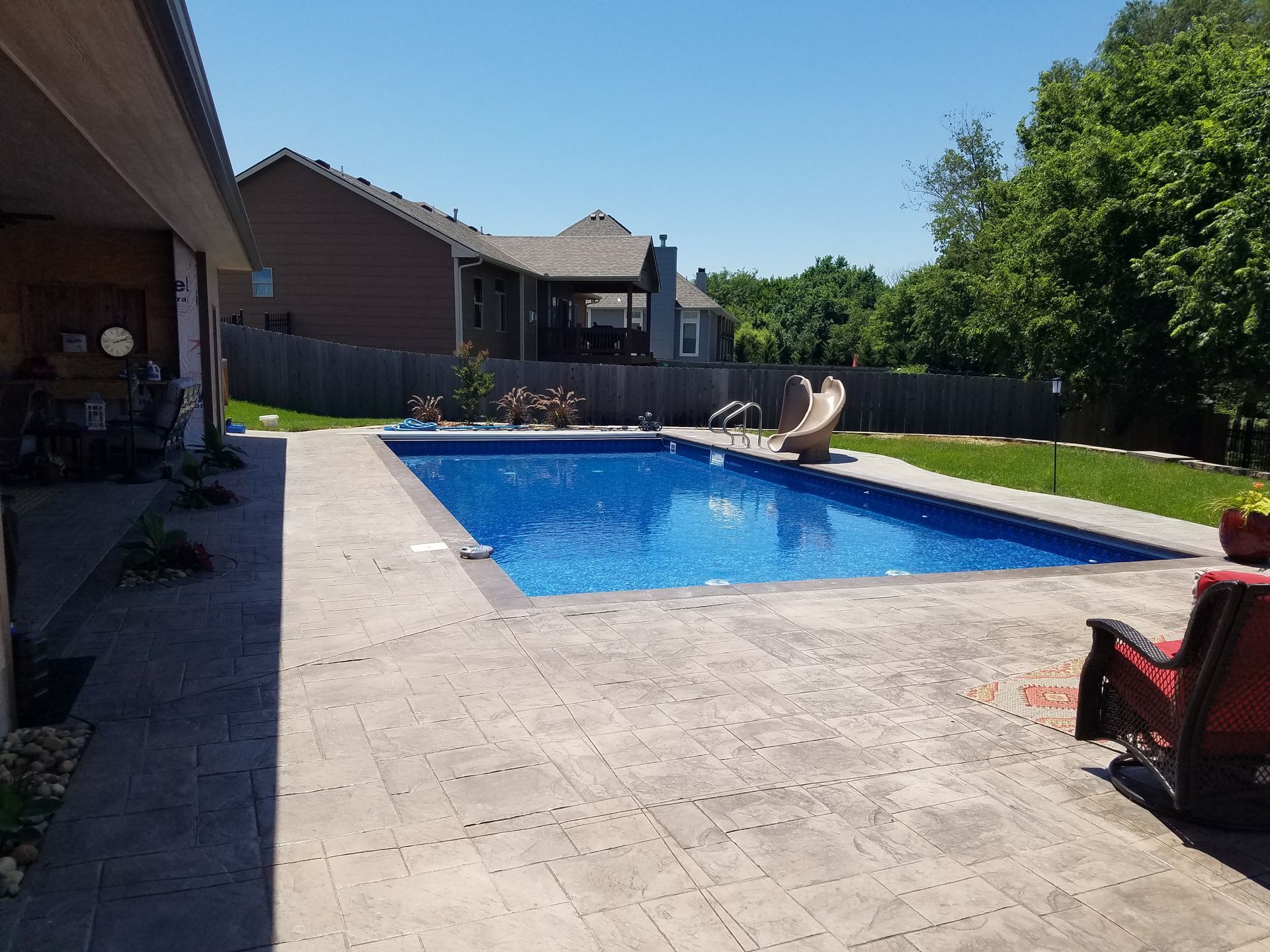 Pool In Backyard — Wichita, KS — Platinum Pools Inc.