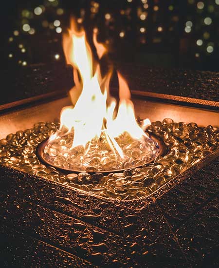 Beautiful Gas Fireplace — Vestal, NY — Baker’s Plumbing Heating & Air