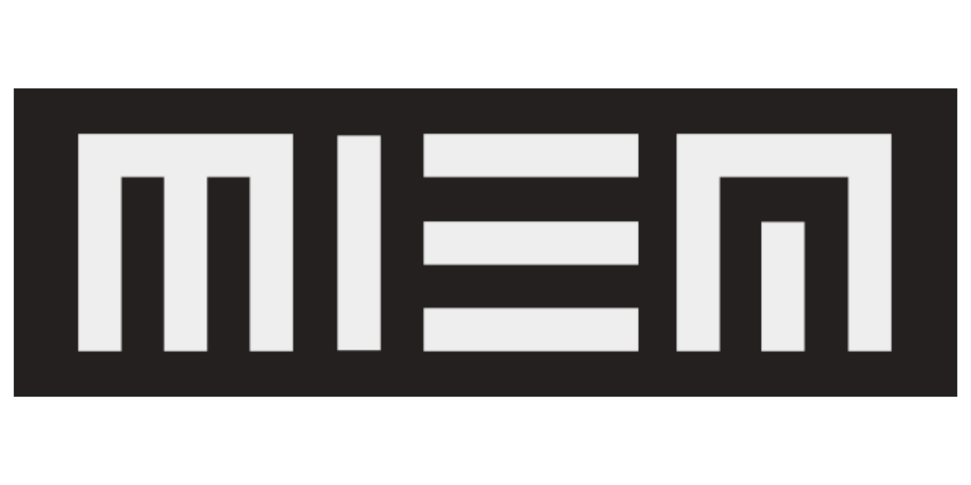 Un logotipo en blanco y negro para mí sobre un fondo blanco.
