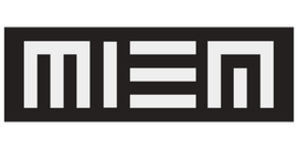Un logotipo en blanco y negro para mí sobre un fondo blanco.