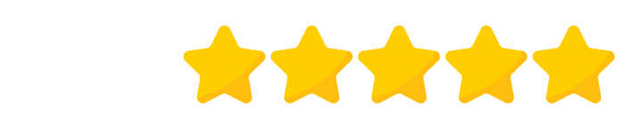 A row of yellow stars on a white background.