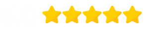 A row of yellow stars on a white background.