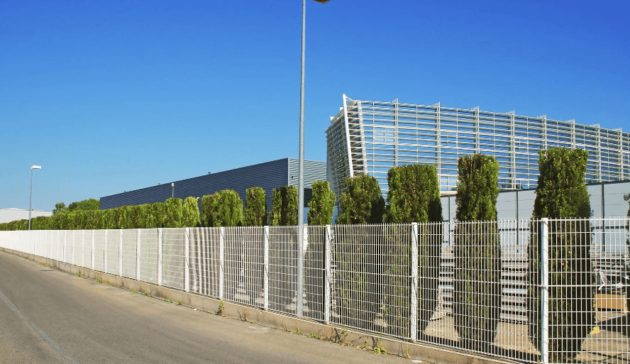 large scale commercial fence installation