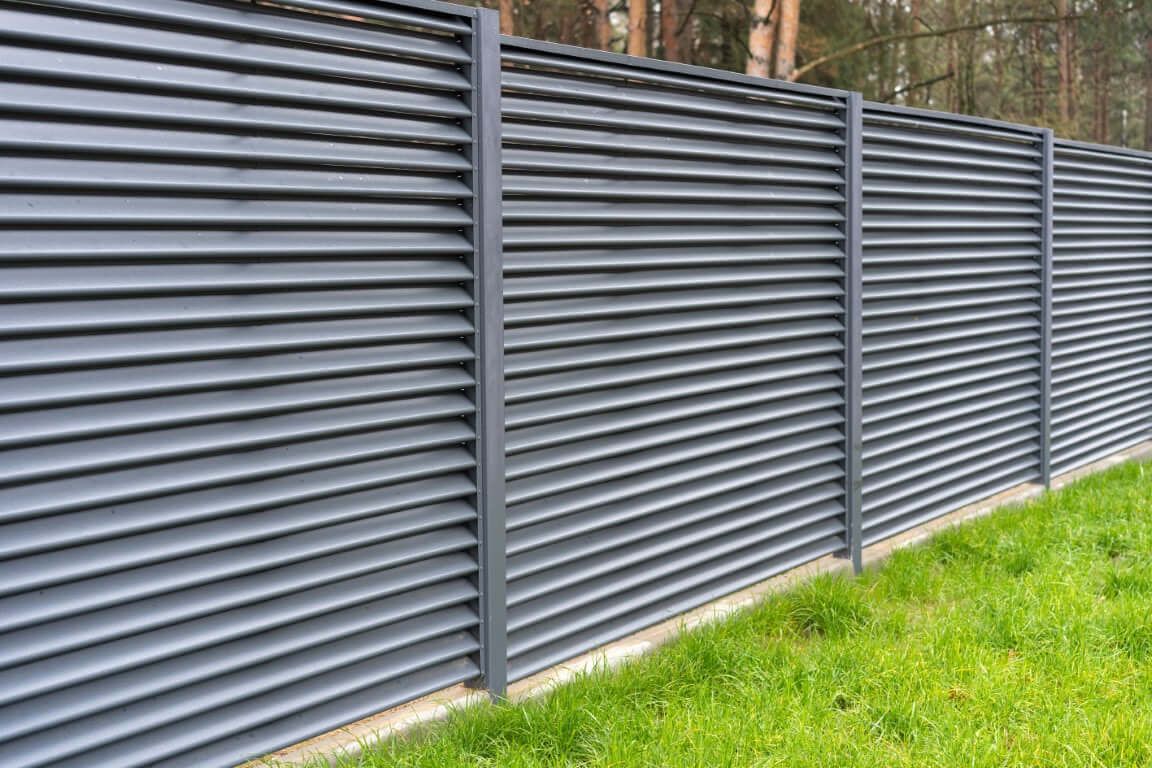 panel fences aluminum with steel posts for security large areas