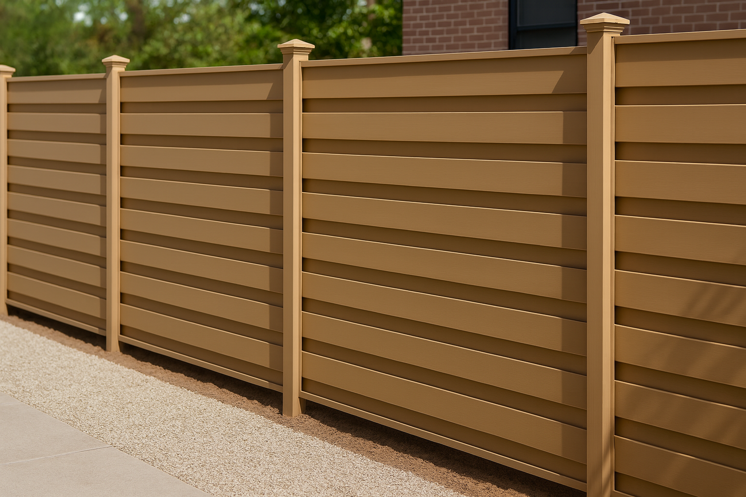 horizontal hardwood fence installation with premium finish sanded and polished wood fence in whittier ca
