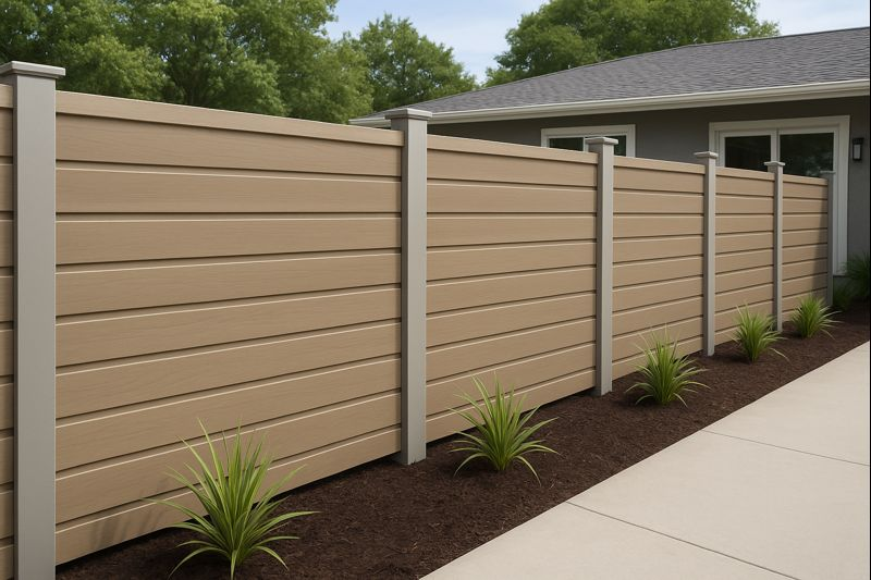 redwood fence going around a bend in unfinished backyard treated redwood fence posts