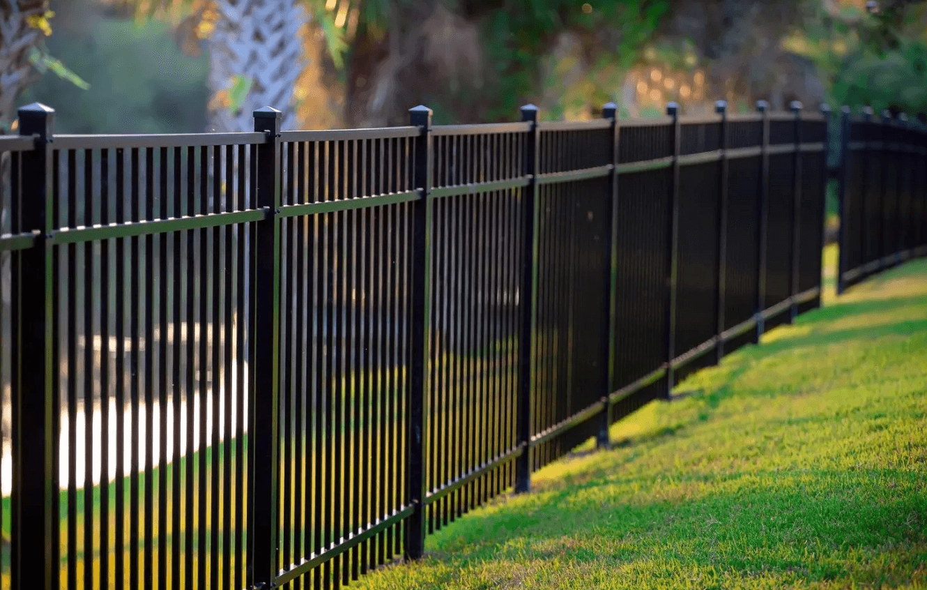 iron fence installation for dividing a space low security