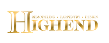 The Highend Handyman Golden logo with the word