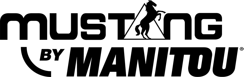 mustang by manitou logo in black