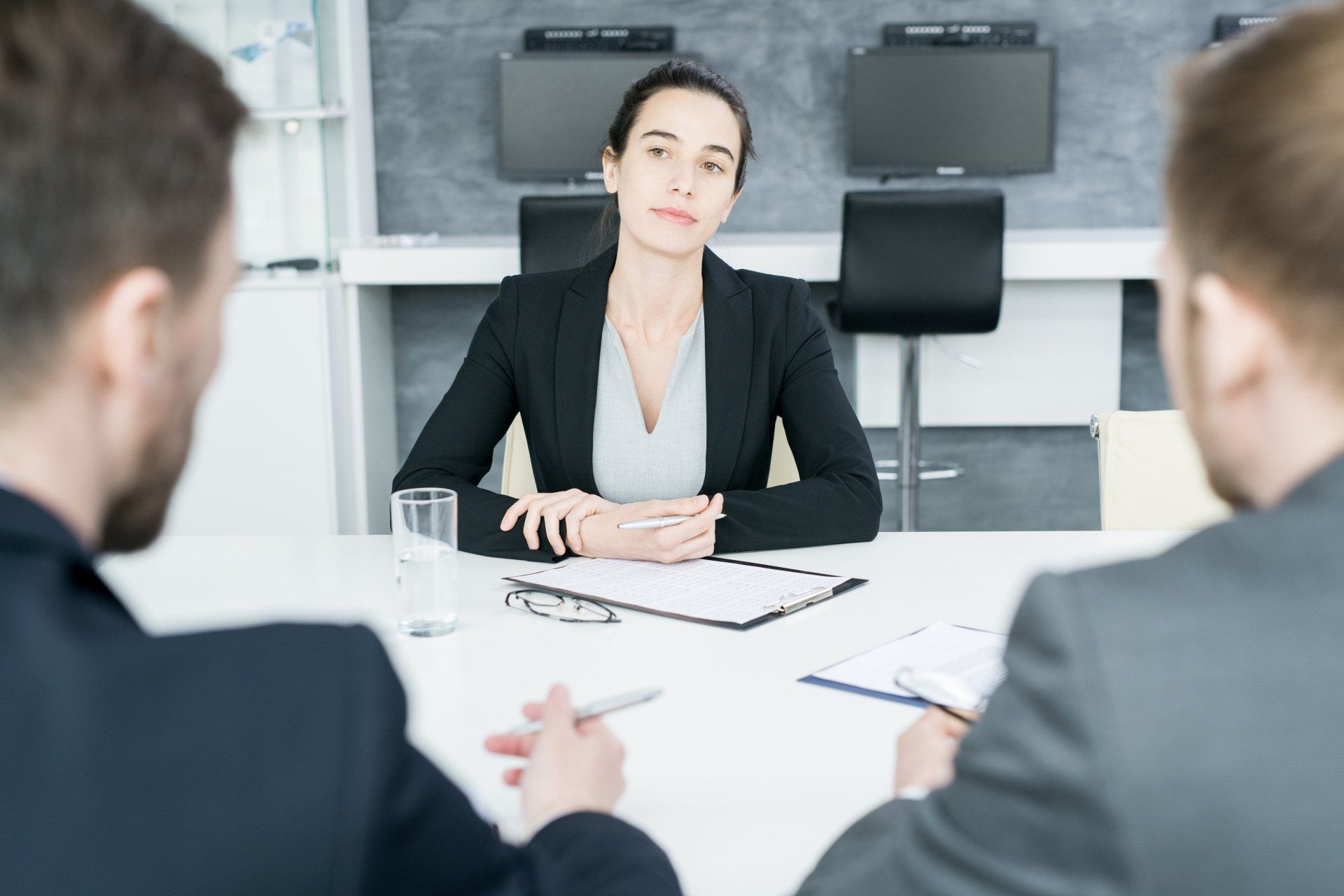 Woman Mediating a Conversation About Governance