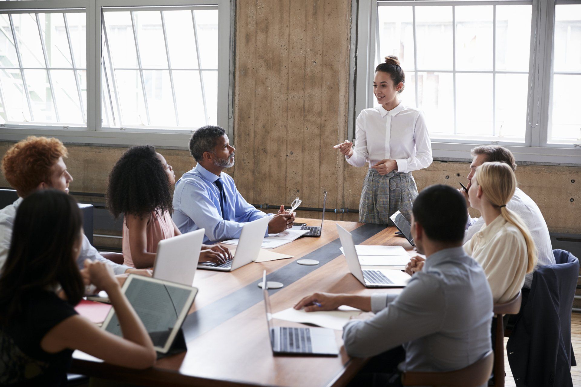 Woman Leading a DPI (Digital Public Infrastructure) Board Meeting