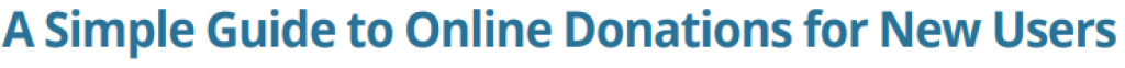 Online Giving New Users guide
