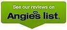 Button encouraging reviews on Angie's List, green with white text.