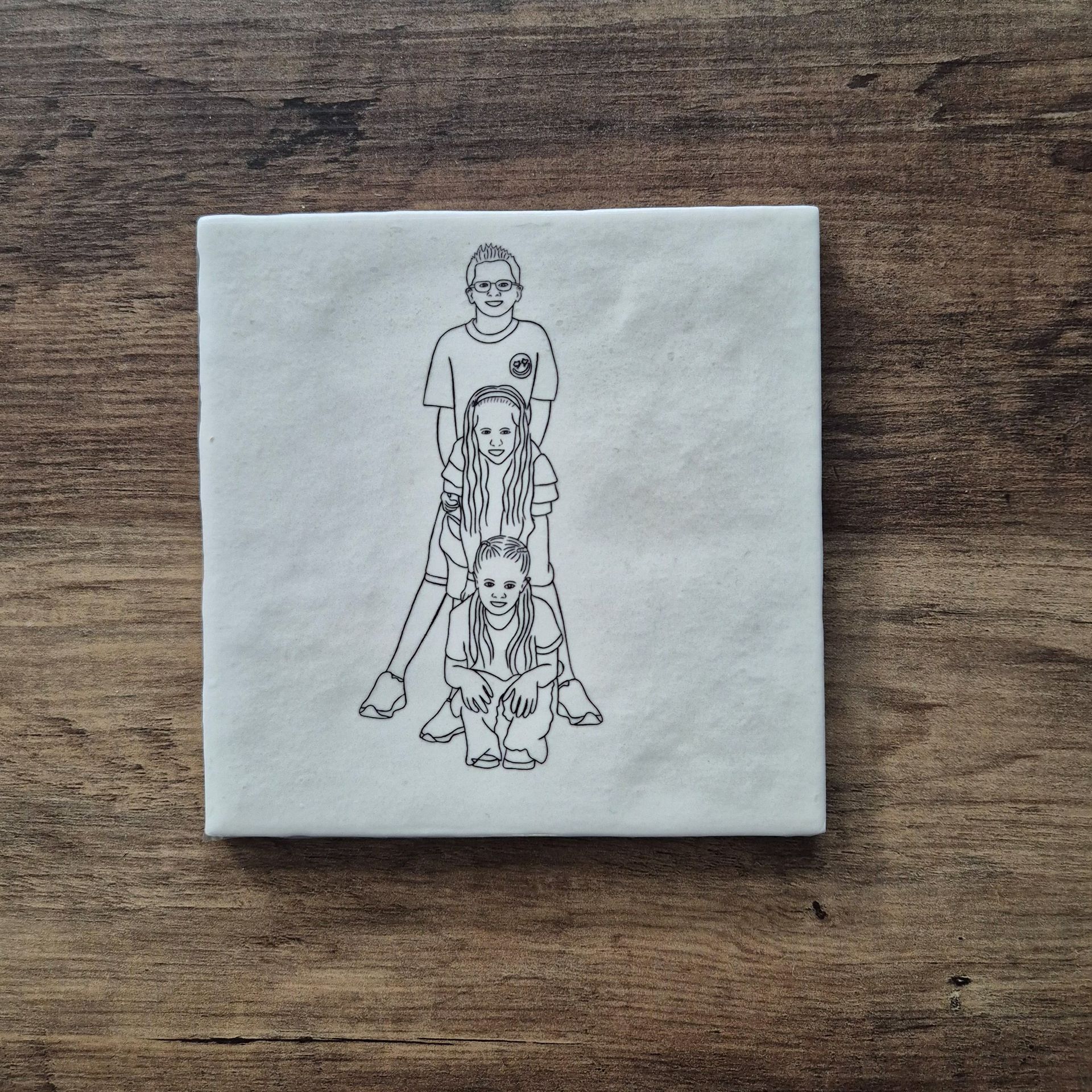 Tegeltje lijntekening