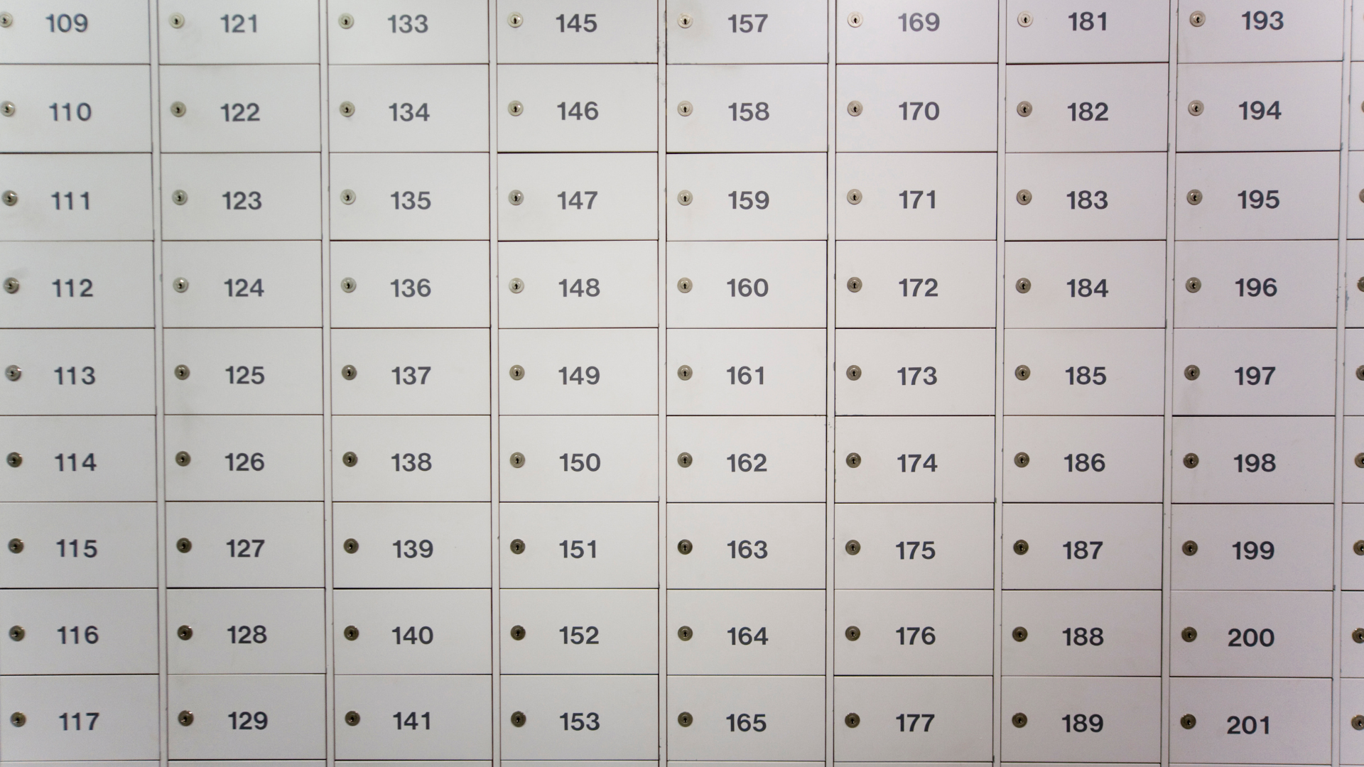 A grid of squares with numbers from 1 to 301