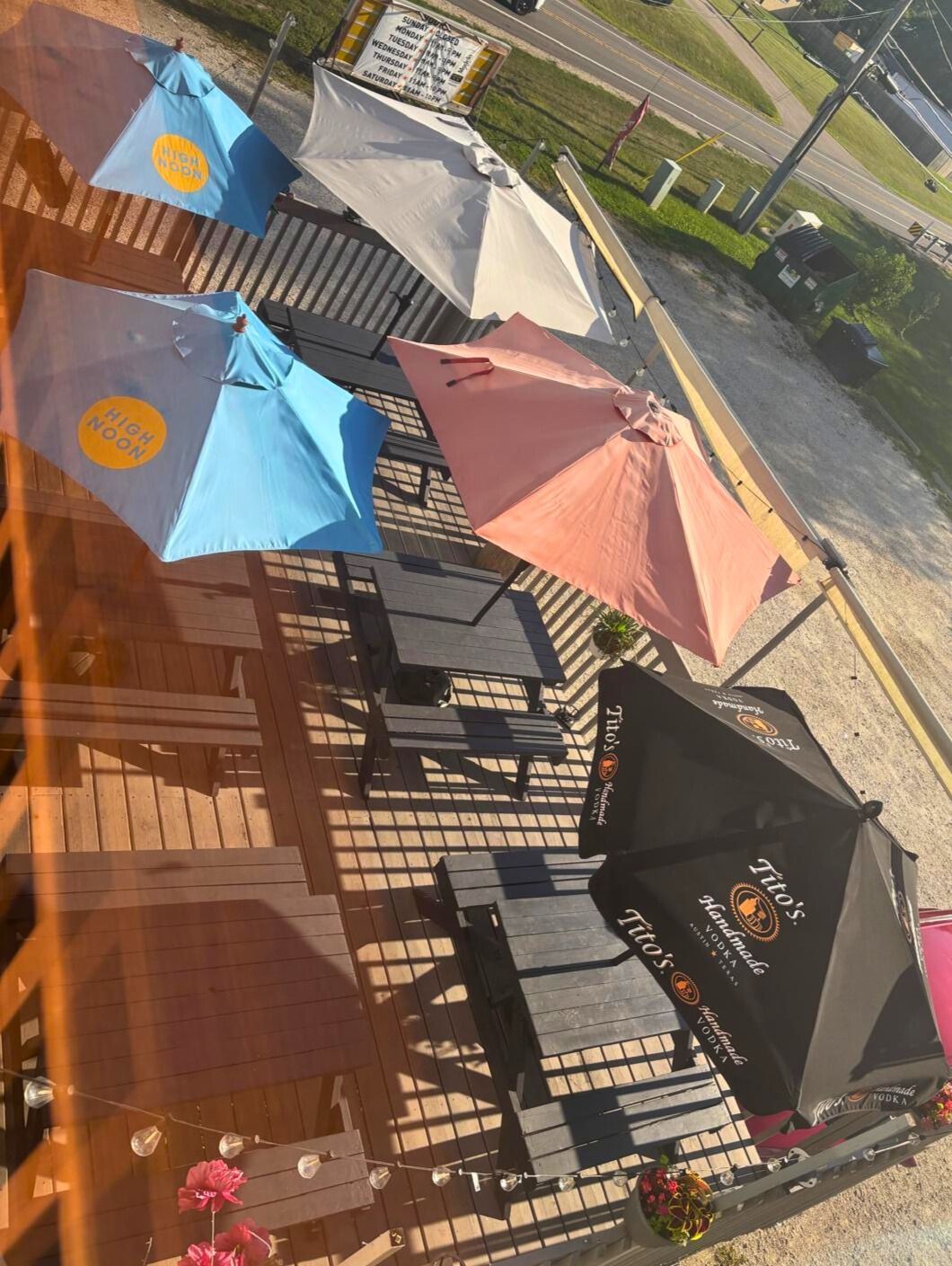 El Sureño building exterior with patio seating