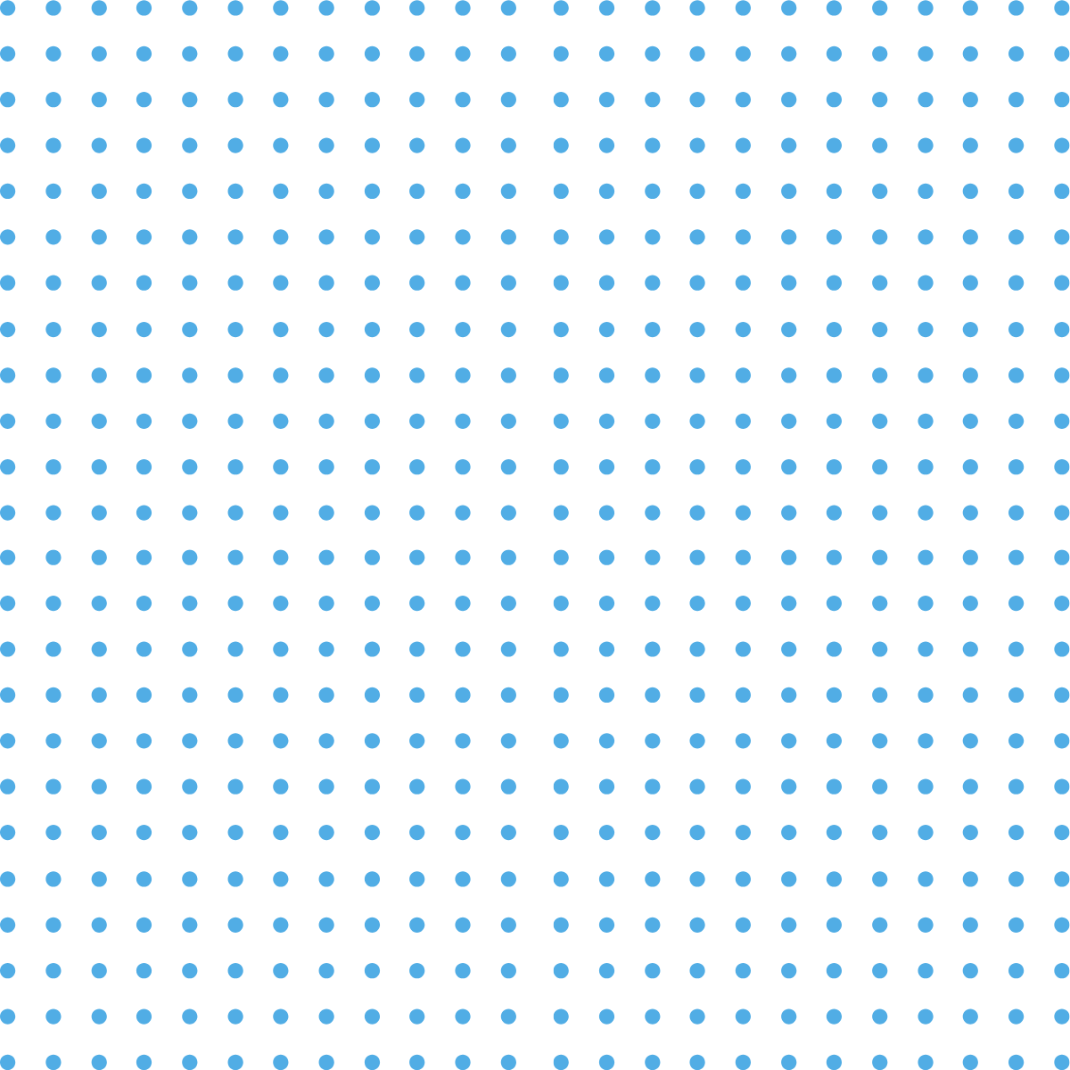 Blue dots on a white background, arranged in a grid pattern.