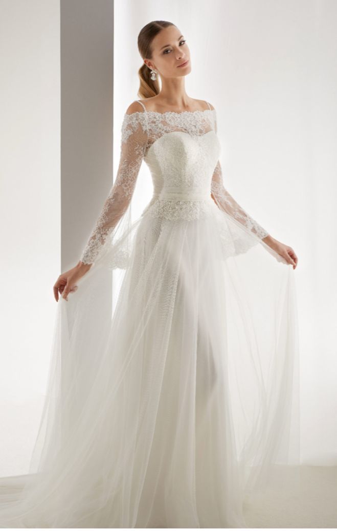 abito da sposa scivolato in pizzo