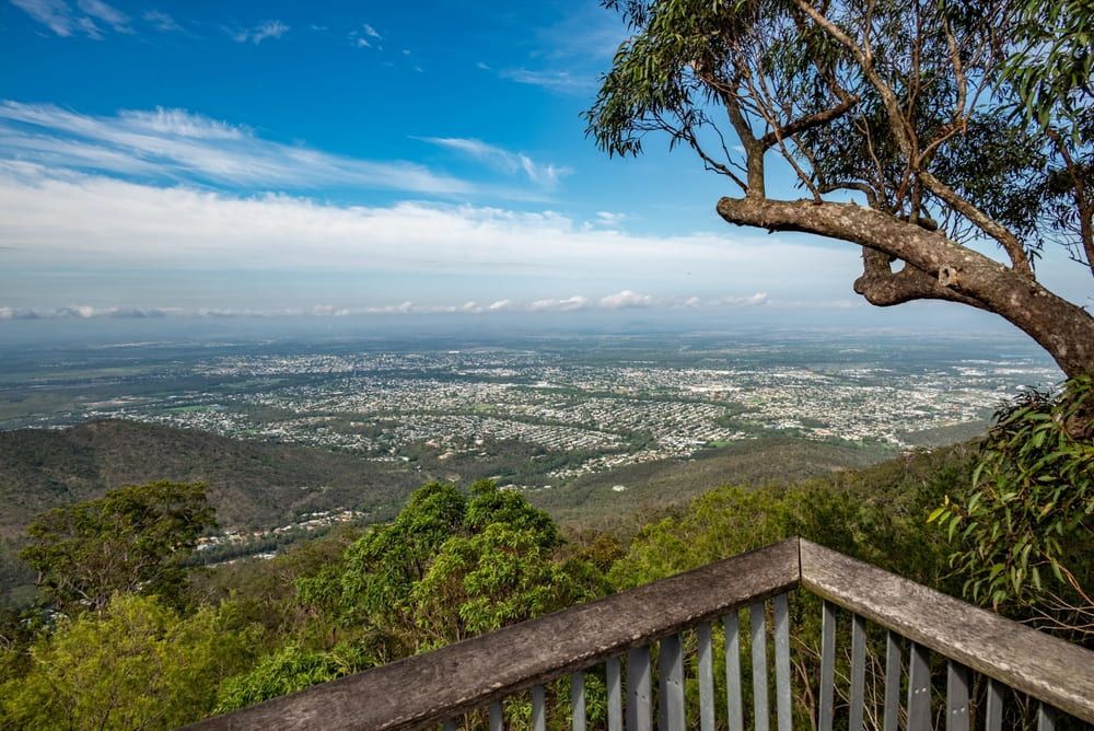 A View Of A City From A Balcony With A Tree In The Foreground — Manning Valley Pumps And Irrigation In Nabiac, NSW