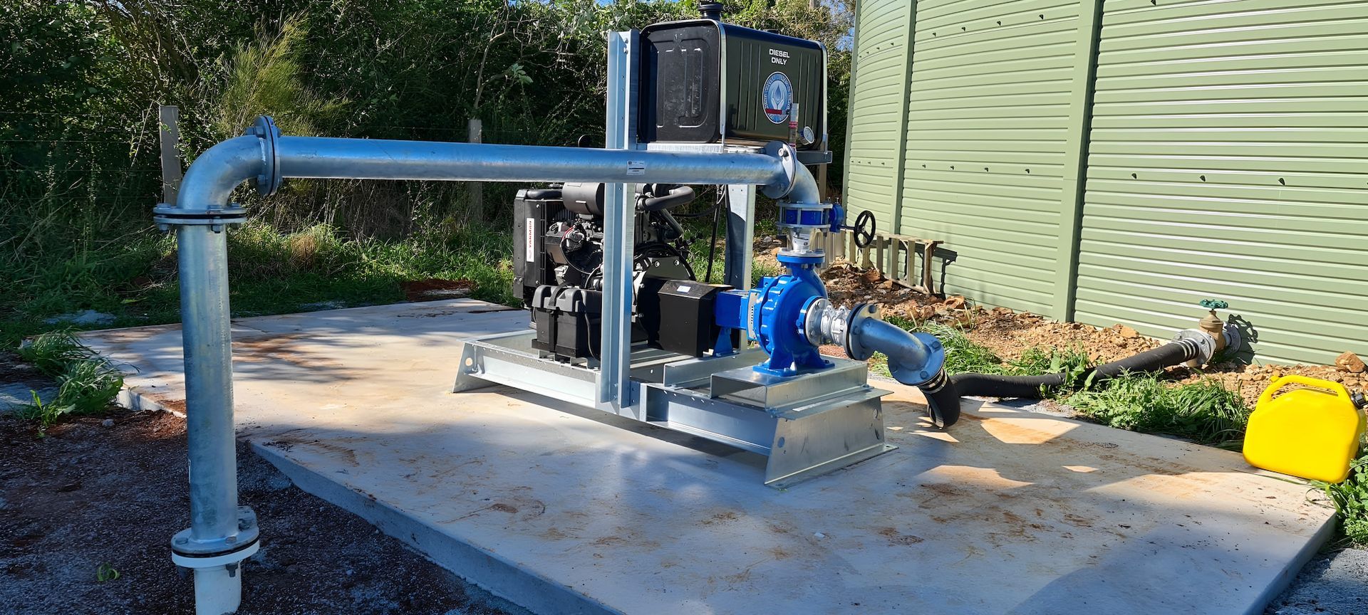 An Irrigation System Is Sitting On Top Of A Block Of Concrete — Manning Valley Pumps And Irrigation In Wingham, NSW