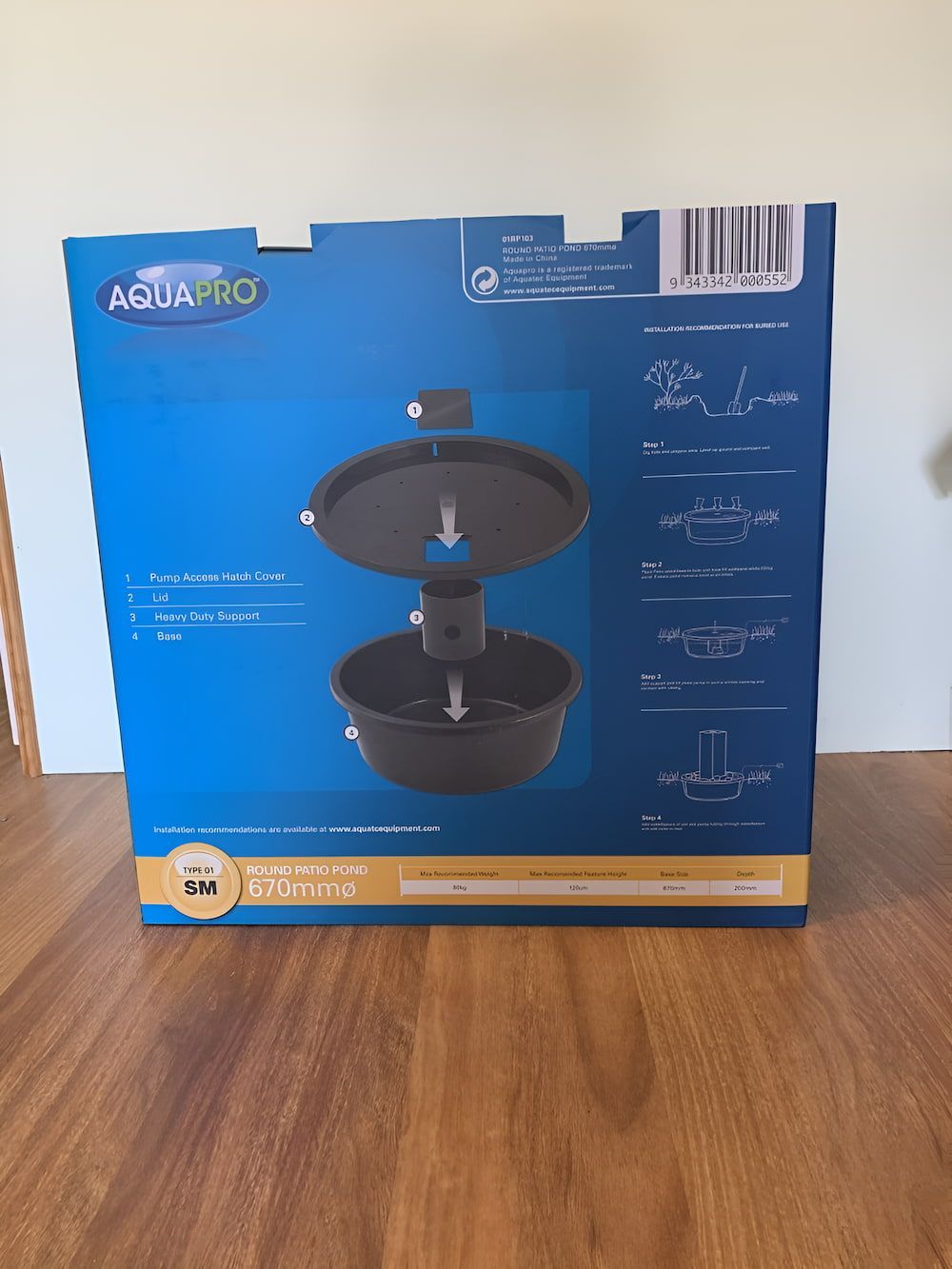 A Box That Says Aqua Pro On It Is On A Wooden Table — Manning Valley Pumps And Irrigation In Forster, NSW