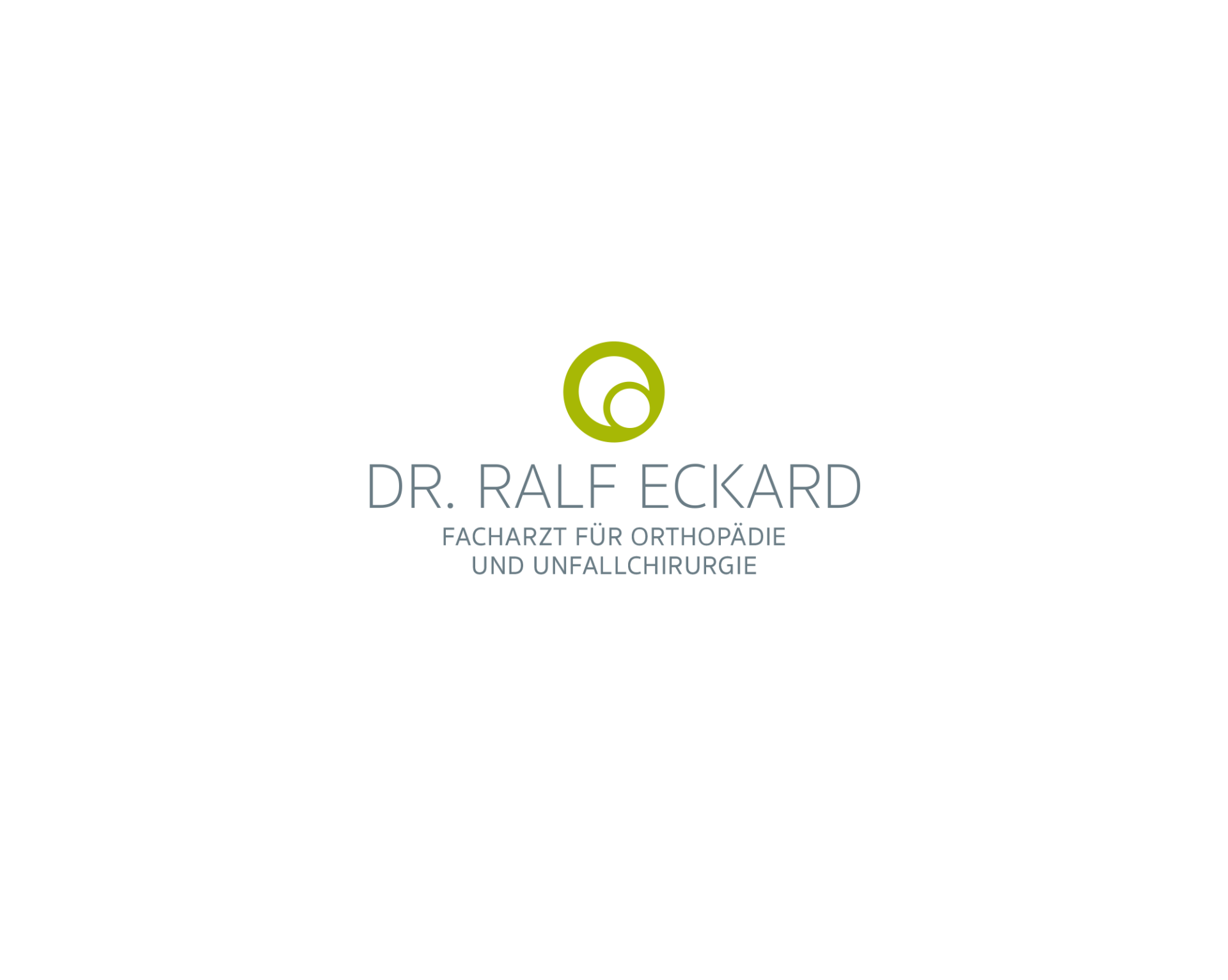Auf weißem Hintergrund ist ein Logo von Dr. Ralf Eckard zu sehen.