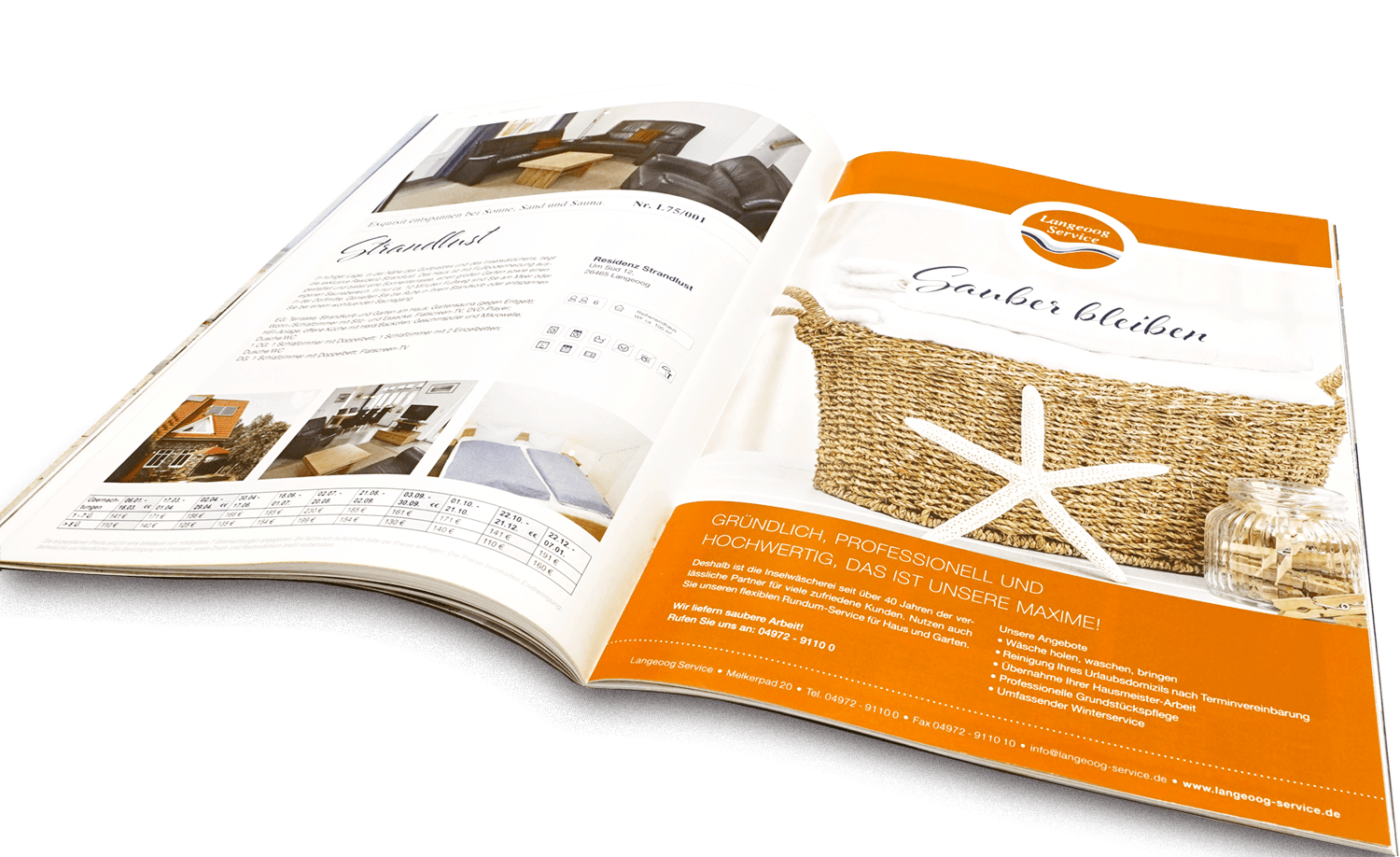 In einer Zeitschrift ist eine Seite aufgeschlagen, auf der ein Seestern abgebildet ist.