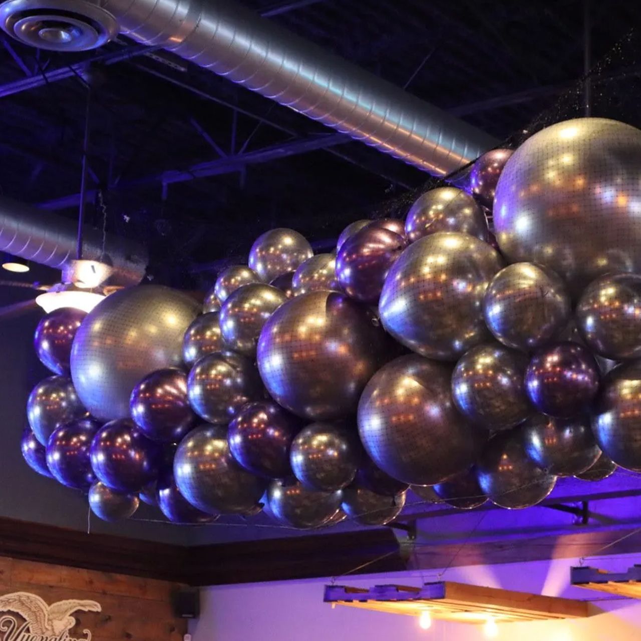 Metallic Silver Balloon Garland Arch — Port Neches, TX — Balloonyz