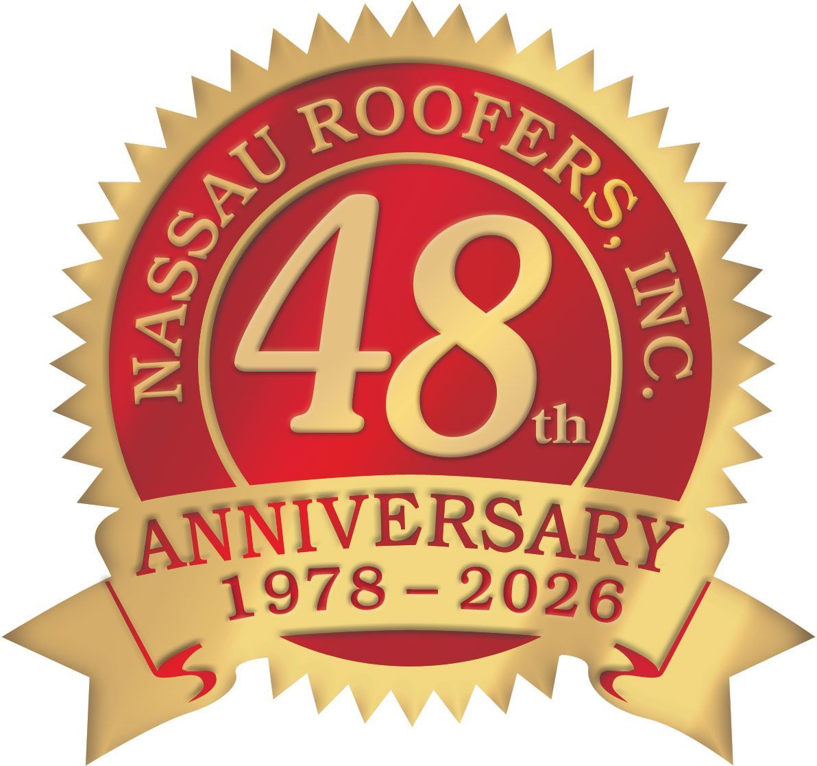 48th Anniversary Seal - East Meadow, NY - Nassau Roofers 48th Anniversary Seal - East Meadow, NY - Nassau Roofers