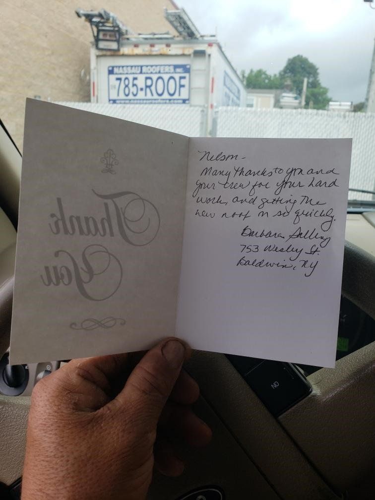 Customer Letter - Home Roof in East Meadow, New York Customer Letter - Home Roof in East Meadow, New York