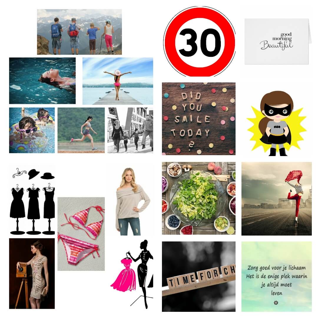 Creatief doelen visualiseren moodboard maken Gewichtsbeheersing van A tot Z