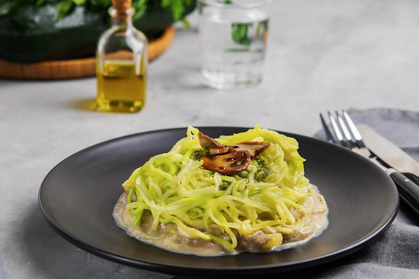 Gezonde zoodles carbonara recept koolhydraatarm Gewichtsbeheersing van A tot Z