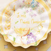 Festoni e piatti per prima comunione