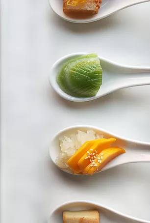 Thai Cuisine — Sample Foods on Spoons  in  Chicago, IL.